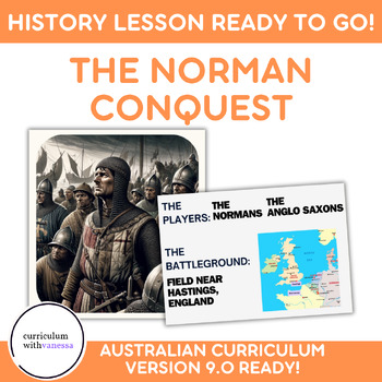 Preview of Norman Conquest HISTORY LESSON - Medieval/Middle Ages, Anglo Saxons vs Normans