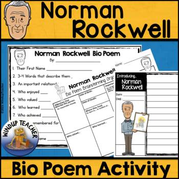 Preview of Norman Rockwell Biography Poem Activity and Writing Paper