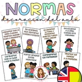 Normas de clase / Classroom Rules Back to school. Spanish&