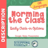 Norming the Class - Daily Check-in Options for Description