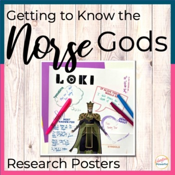 Preview of Norse God Research Poster Project | Norse Mythology Research Project Posters