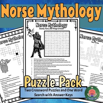 Norse Mythology Crossword Puzzle and Word Search Pack by The Secondary Sage