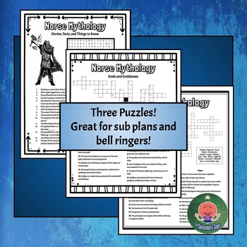 Norse Mythology Crossword Puzzle and Word Search Pack by The Secondary Sage
