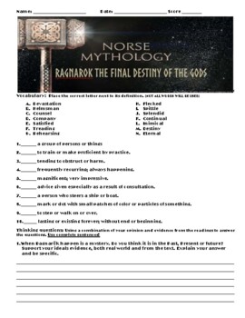 Preview of NorseMythology: Ragnarok The Final Destiny of the Gods by Neil Gaiman Assessment