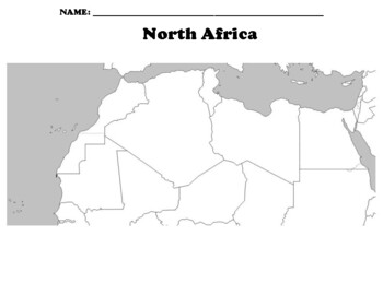 Blank Map Africa Worksheets Teaching Resources Tpt