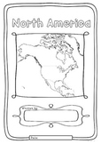 North America 23 Countries Study - worksheets maps and fla