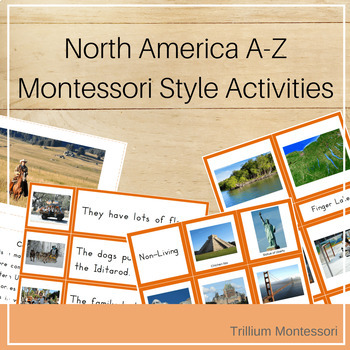 Preview of North America A-Z Montessori Geography Pack
