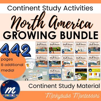 Preview of North America Continent Activities GROWING MEGA Bundle