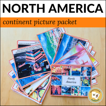 Preview of North America Continent Cards and Country Research B&W Booklet