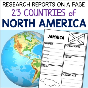 Preview of North America Country Research Projects - Report Templates for World Geography