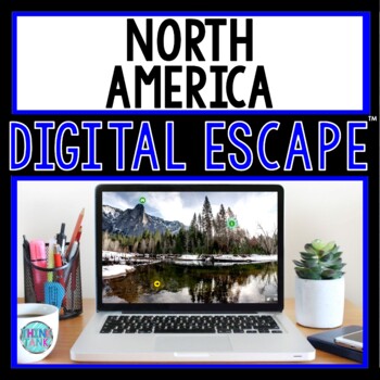 Preview of North America DIGITAL ESCAPE ROOM for Google Drive® USA | Geography