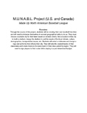 North America Geography Baseball Franchise Creation Project