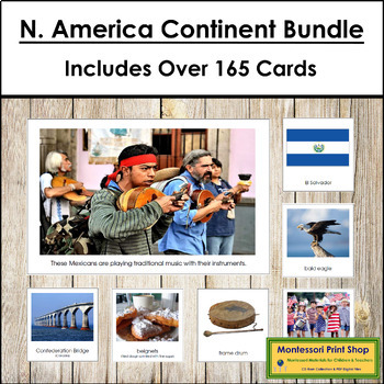 Preview of North America Continent Bundle - Montessori Geography