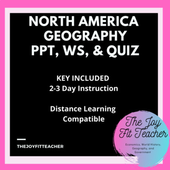 Preview of North America Geography Interactive - Distance Learning Compatible