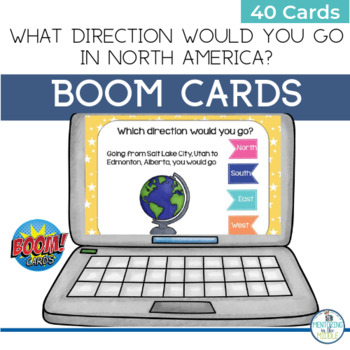 Preview of North America Geography Map Activity BOOM Cards