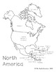 North America Map (Montessori Colors) Printable - Includes tracing sheets