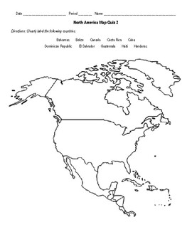 North America Map Quizzes by Social Studies with Mrs Smith | TpT