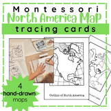 North America Map Tracing Cards