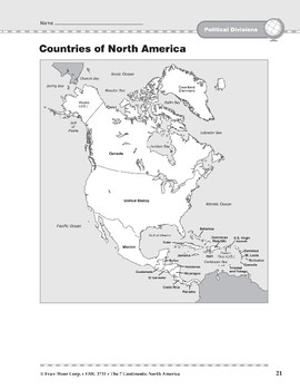 North America: Political Divisions: Countries | TPT