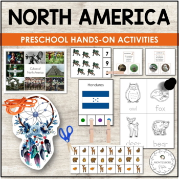 Preview of North America Preschool Activities Montessori Inspired