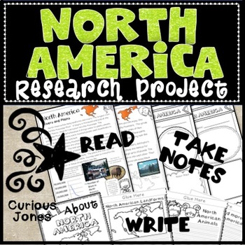Preview of North America Research Project - Passages to Read, Take Notes, & Write