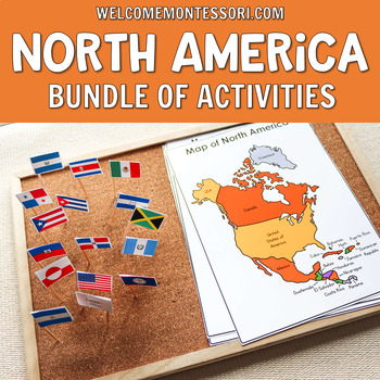 Preview of Montessori North America Bundle for Geography Activities and Continent Study