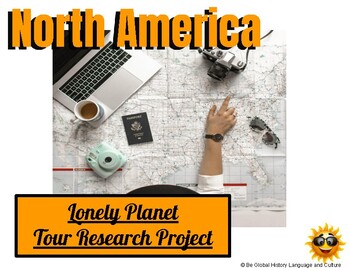 Preview of North America Travel Research Project - Distance Learning
