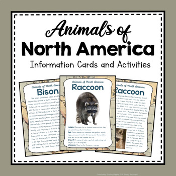 North America Unit Study | Animals of North America | Animal Facts Activity