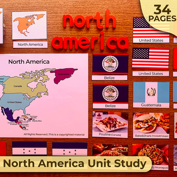Preview of North America Unit Study, North America Activity Bundle, North America Continent