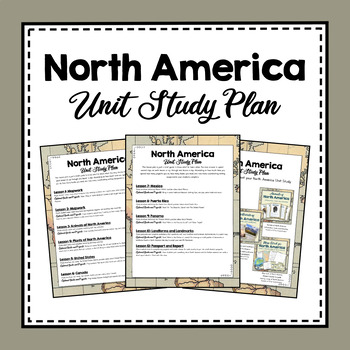 Preview of North America Unit Study | North America Unit Plan | North America Lesson Plans