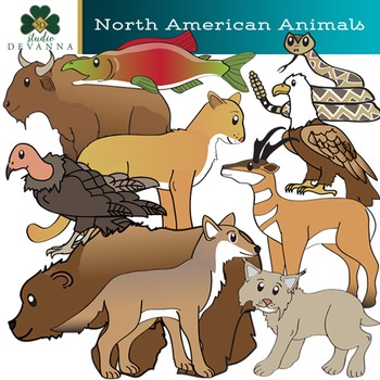 Preview of North American Animals Clip Art