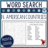 North American Countries Word Search Puzzle