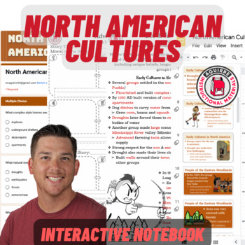 Preview of North American Cultures - Americas Unit - Presentation, Notes, Quiz +