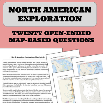 Preview of North American Exploration: Map Activity
