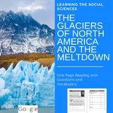 North American Glaciers & Agassiz One Page Reading with Questions
