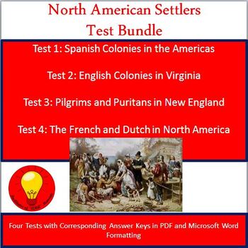 Preview of North American Settlers Test Bundle (Answer Keys Included)