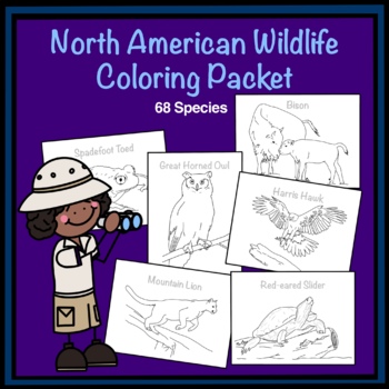 Preview of North American Wildlife Coloring Packet
