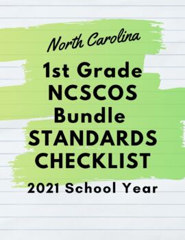 Preview of North Carolina - 1st Grade NCSCOS Checklist Bundle