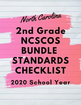 Preview of North Carolina - 2nd Grade NCSCOS Checklist Bundle