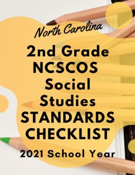 Preview of North Carolina - 2nd Grade Social Studies *2021* NCSCOS Checklist