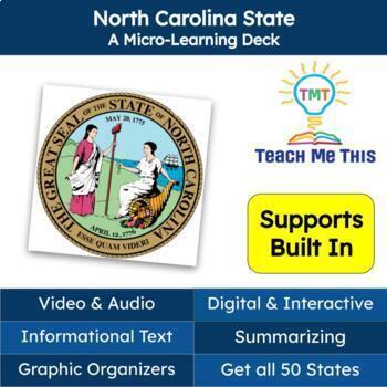 Preview of North Carolina (50 States and Capitals) Informational Text and Activities