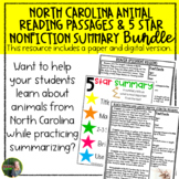 North Carolina Animal Passages and 5 Star Summary Bundle