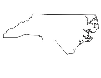 North Carolina Blank Map (Full Page) by BAC Education | TPT