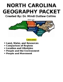 North Carolina Geography Packet for Fourth Grade