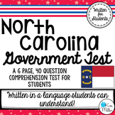 North Carolina Government Test