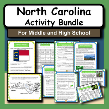 Preview of North Carolina: History, Geography and National Parks Activity Bundle!