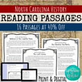North Carolina History Reading Comprehension Bundle PRINT 