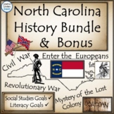 North Carolina History and Literacy  Resource Bundle with 