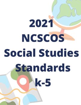 Preview of North Carolina - K-5 Bundle 2021 NCSCOS Social Studies Editable Checklist 