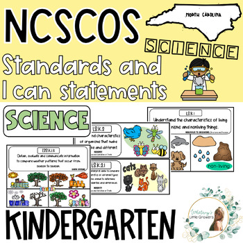 North Carolina Kindergarten Science Standards and I Can Statements